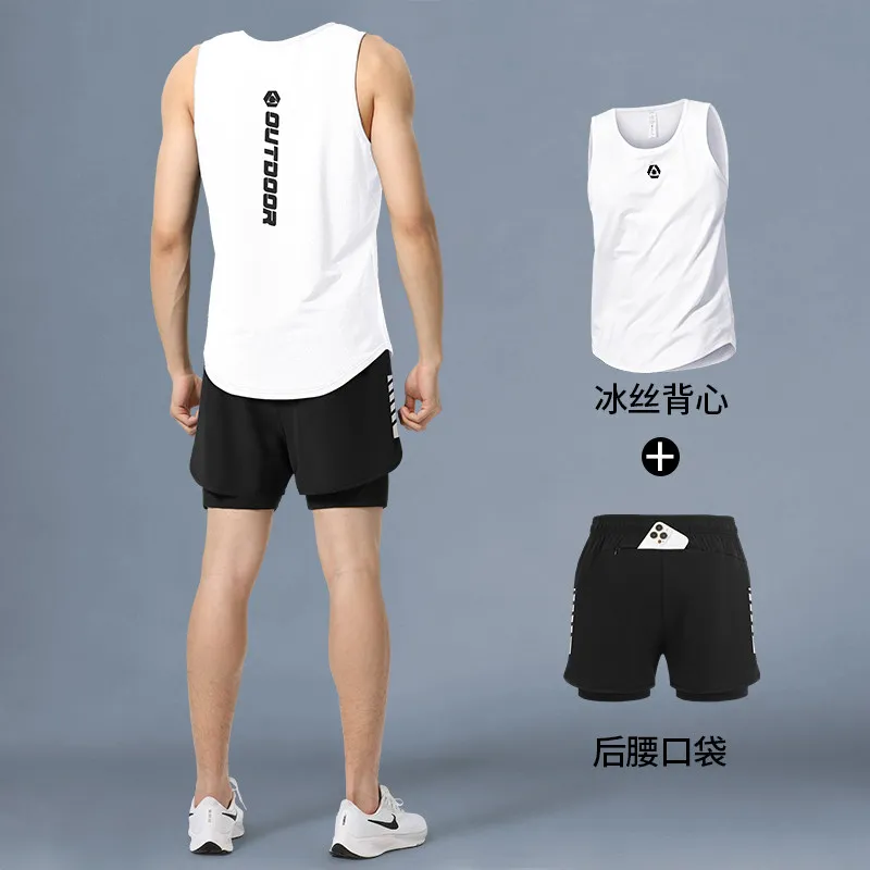 Running Gear Tank - Herren Eisseide Kühl-Tanktop-Set - Sommer Schnelltrocknende
