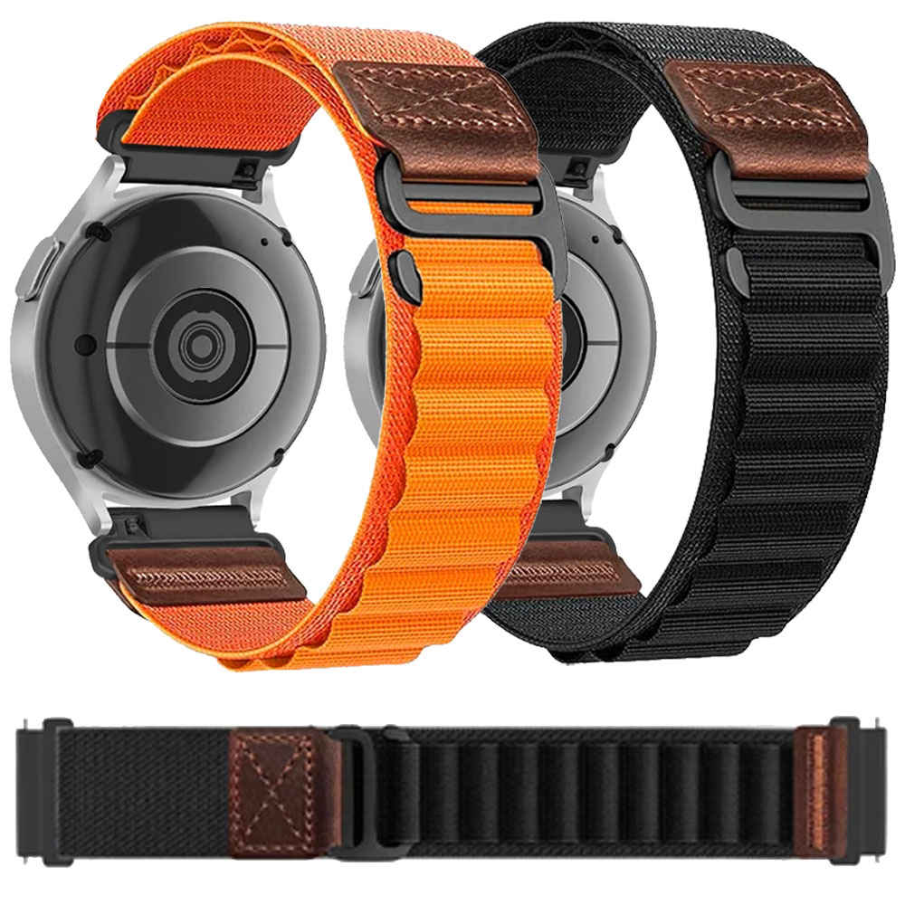 Runners Gear - 18/20/22mm Nylon+Lederarmband für Huawei Watch 5