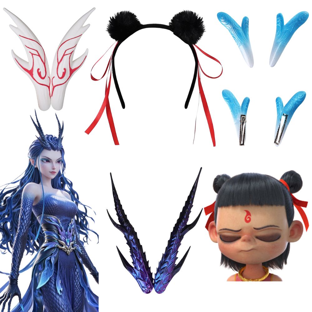 Head Gear Running - Nezha Ao Bing Cosplay Haarspangen Ao