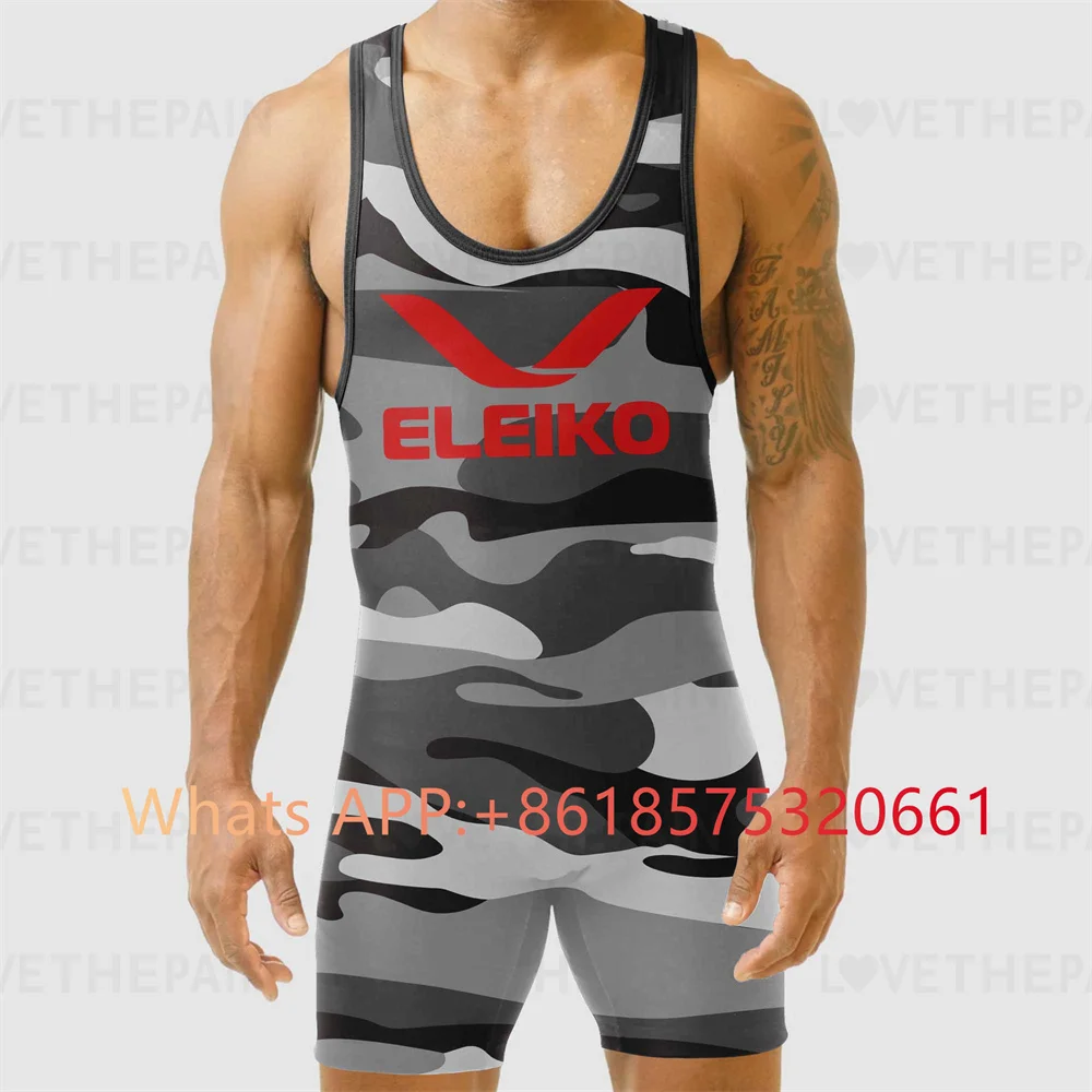 Running Gear Train - ELEIKO Wrestling-Unterhemd für Herren, Uniform, fortgeschrittene