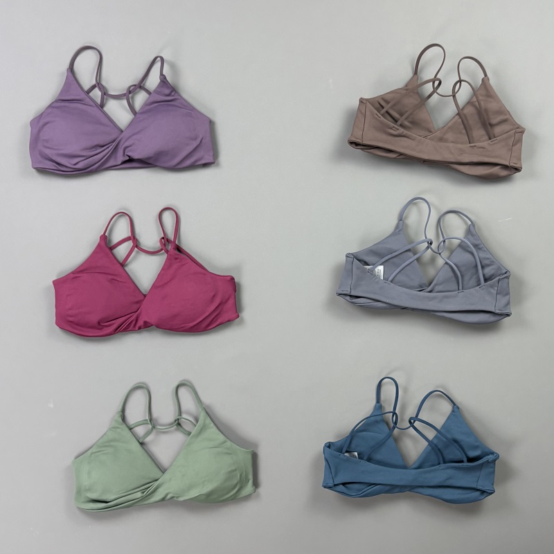Running Gears - Vision Damen Sport-BH V-Ausschnitt Gedrehte Vorderseite