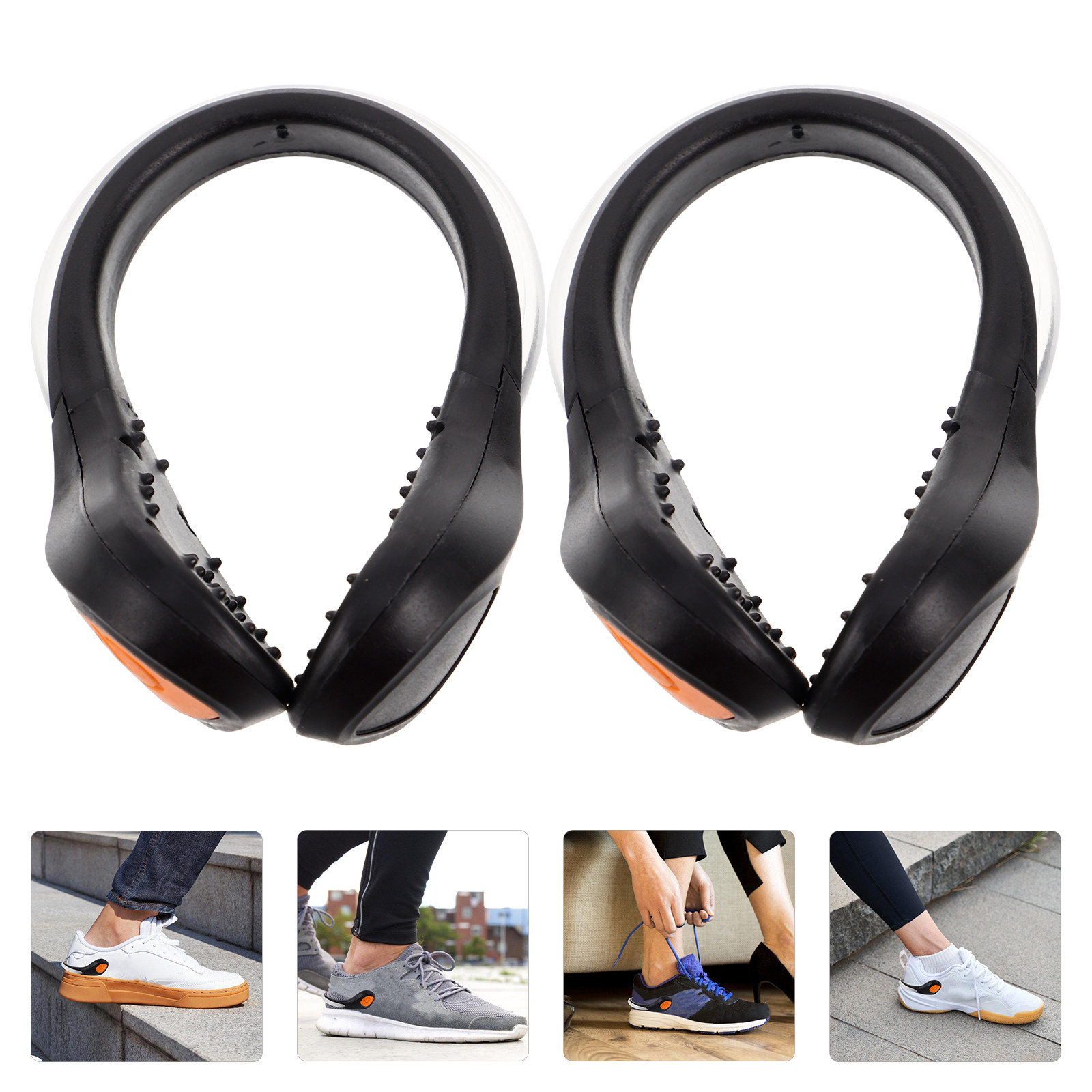 Runners Gear - 2 Stück LED-Schuhclip-Leuchten, Nachtlauf-Ausrüstung, Blinkende Sicherheits-Schuhclips,