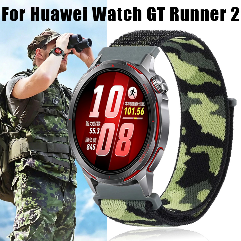 Runners Gear - 20mm 22mm Nylon-Schlaufenarmband für Huawei Watch