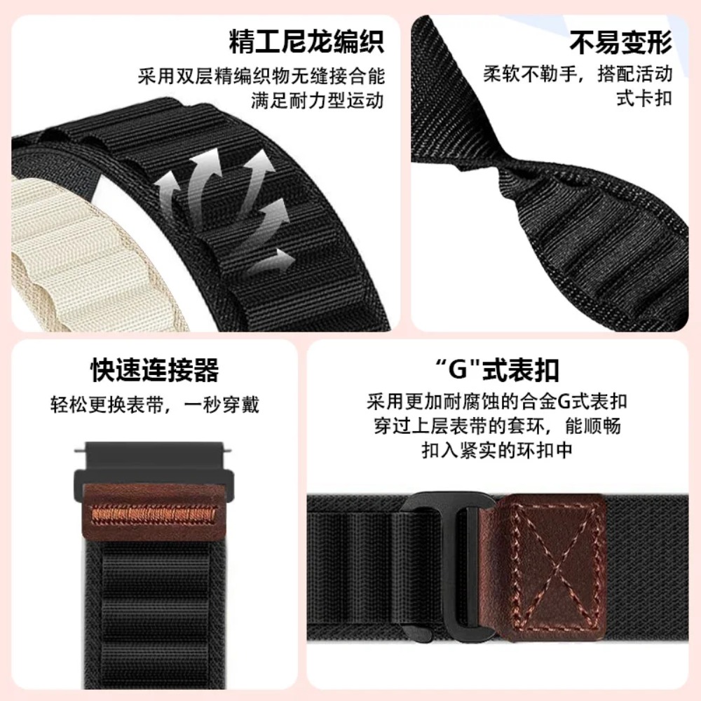18/20/22mm Nylon+Lederarmband  – Runners Gear Bewertung und Preis