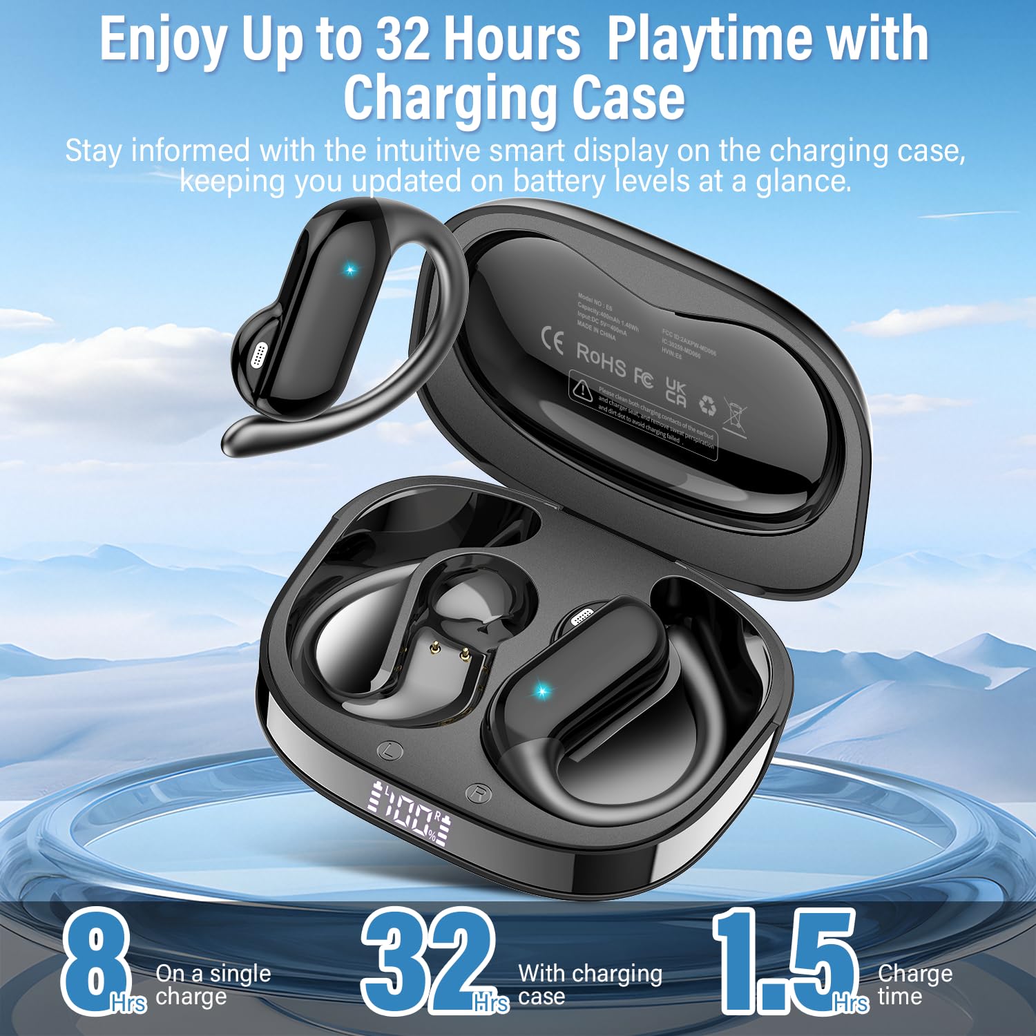 2026 Open-Ear-Ohrhörer Bluetoo – Earphone Sport Hook Bewertung und Preis